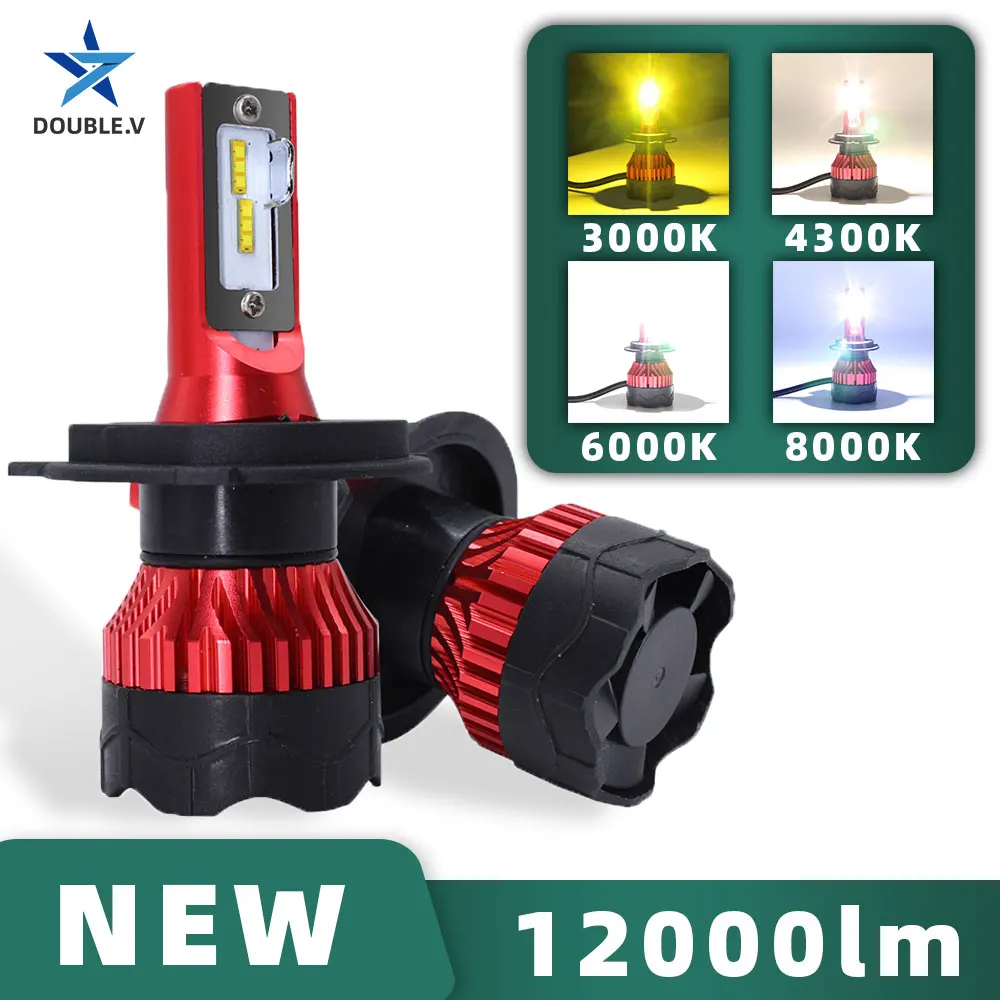 Автомобильная светодиодная лампа 3000K 4300K 6000K H7 Led H4 H11 передсветильник фара s 12 В H1R2