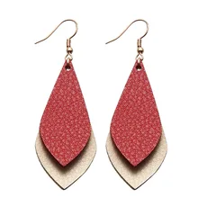 1 пара, 5*2,3 см, серьги из искусственной кожи для женщин, вечерние свадебные украшения для девочек, 1Yc4080