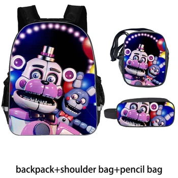 

New Suit Five Night at Freddy Backpack Printed Kids School Backpack for Teenager Boys Cartoon Children School Bags Girls Bookbag