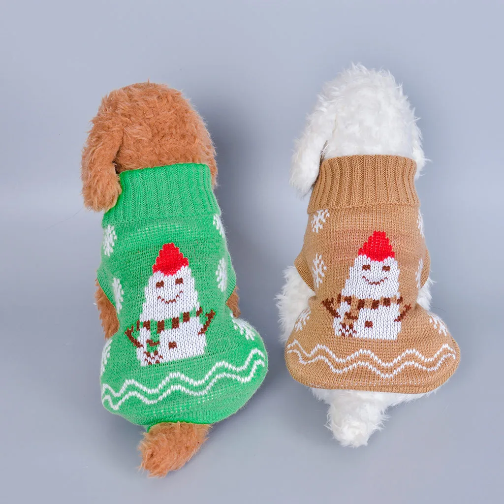 Pet Dog Cat Winter Warm Turtleneck Christmas Sweater Costume Apparel Dog Clothes Mascotas Accessories Puppy Jumpsuit Jacket
