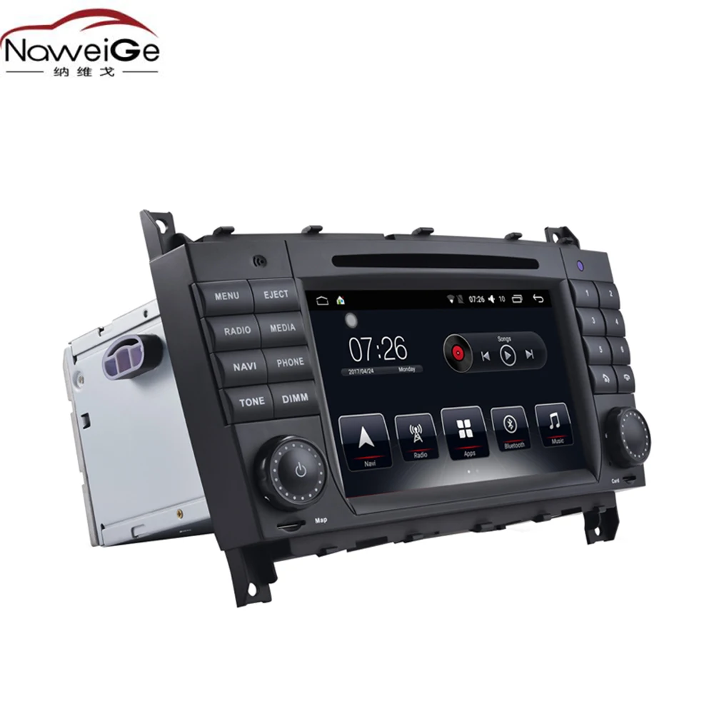 NaweiGe 7 дюймов T30 Android Восьмиядерный 8,1 2+ 32 ГБ Автомобильный dvd для Benz CLK Кабриолет A209 Авторадио gps навигация автомобильный мультимедийный для
