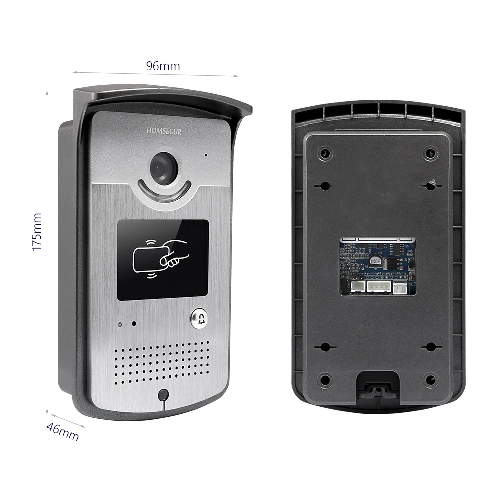 HOMSECUR 4 провода " видео домофон система доступа RFID камера доступа 180 кг удерживающая сила NC Режим блокировки брелока в комплекте