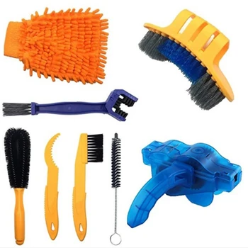 

8Pcs/Set Bicycle Professional Maintenance Cleaning Kits Cycling Tire Brush Bicycle Chain Wash Brake Disc Cleaner Wheel Rim Clean