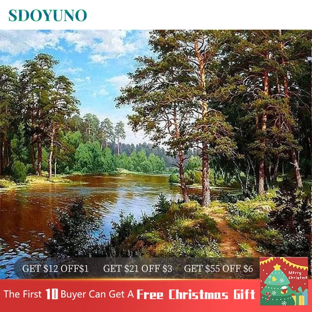 SDOYUNO 60x75cm Frameless Painting By Numbers Nature Landscape pictures by numbers DIY For Home Decoration Gift SDOYUNO 60x75cm Frameless Painting By Numbers Nature Landscape pictures by numbers DIY For Home Decoration Gift