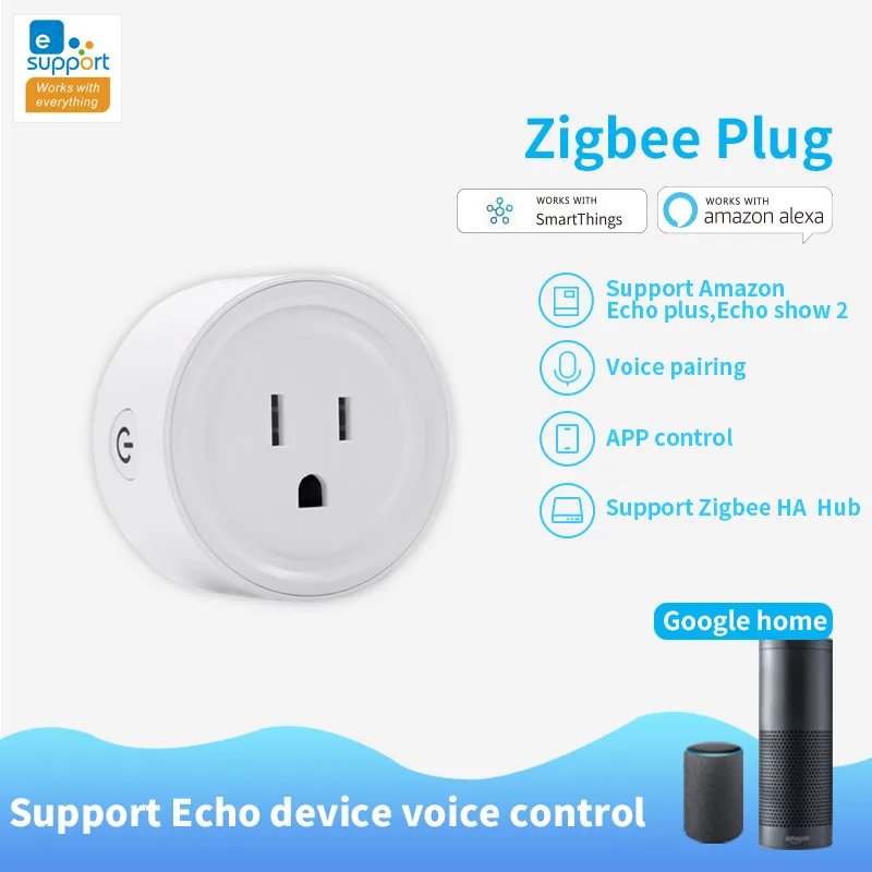 Умная Wi-Fi розетка с разъемом ZigBee версия дистанционного управления работа с умным домом SmartThings Alexa Echo