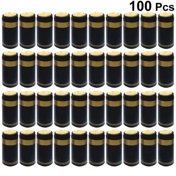

100pcs Bottle Capsules Heat Wine Heat Shrink Capsules PVC durable and seal Heat-shrink capsules for Straight Mouth Bottle