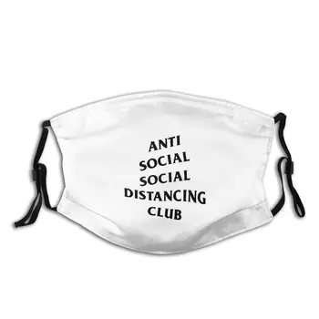 

Anti Social Distancing Club Reusable Face Mask Anti Haze Dust Mask With Filters Protection Mask Respirator Mouth Muffle