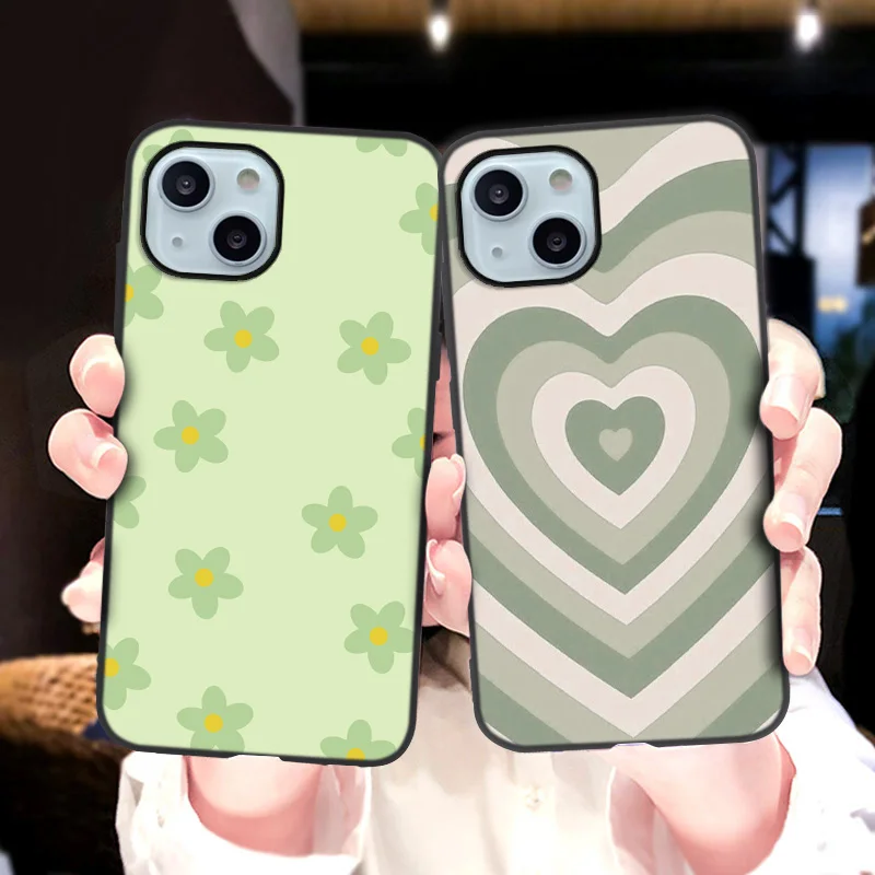 Fundas for Vivo Y11 2019 Case Vivo Y95 Y93 Y91 Y89 Y85 Y81 Y79 Y75 Y70 2020 Y55 Y53 Y52 5G Y22 Y20 Love Heart Black Phone Cover