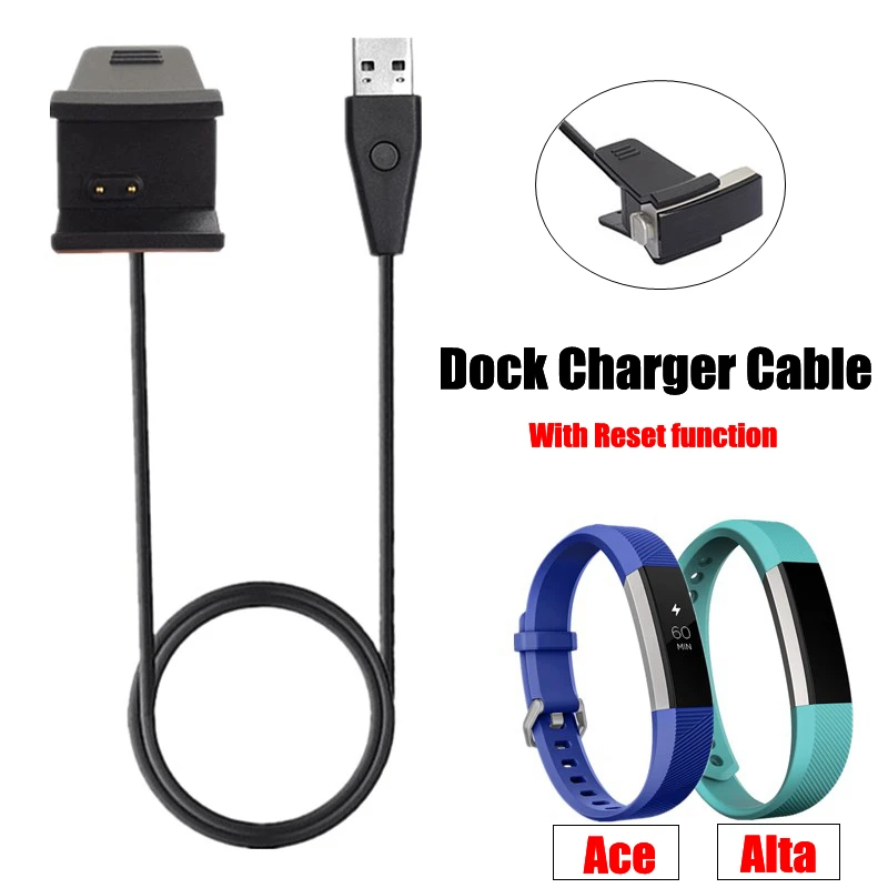 Высокое качество 30/100 см USB Зарядное устройство кабель для Fitbit Ace док-станция для зарядки кабель Шнур для Fitbit Альта Смарт-часы с возвратом Функция