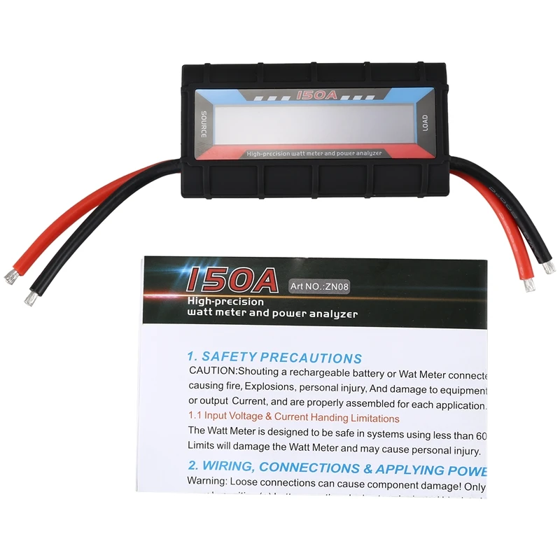 FT08 RC 150A Высокоточный Ватт метр и анализатор мощности с подсветкой lcd