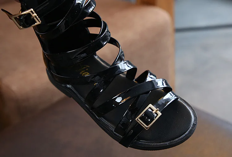 summer High-top children's sandals Cool boots girls fashion wild open toe flat princess sandals kids casual beach shoes