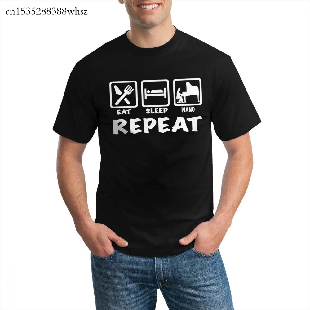 

Eat Sleep Piano Repeat Tee T-Shirt Music graphic t shirt for men 2020