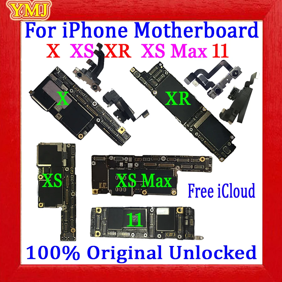 Заводская Разблокировка для iphone X XS XR Max 11 материнская плата 64G/128G/256G 100% оригинал x xr