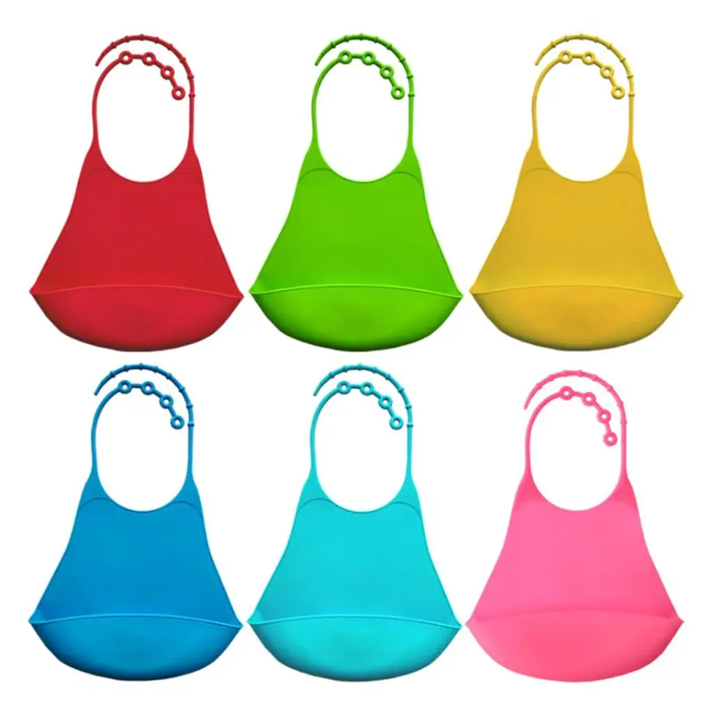 Adults Silicone Bib for Women and Men- Waterproof Mealtime Clothing Protector with Deep Food Catcher Pocket    