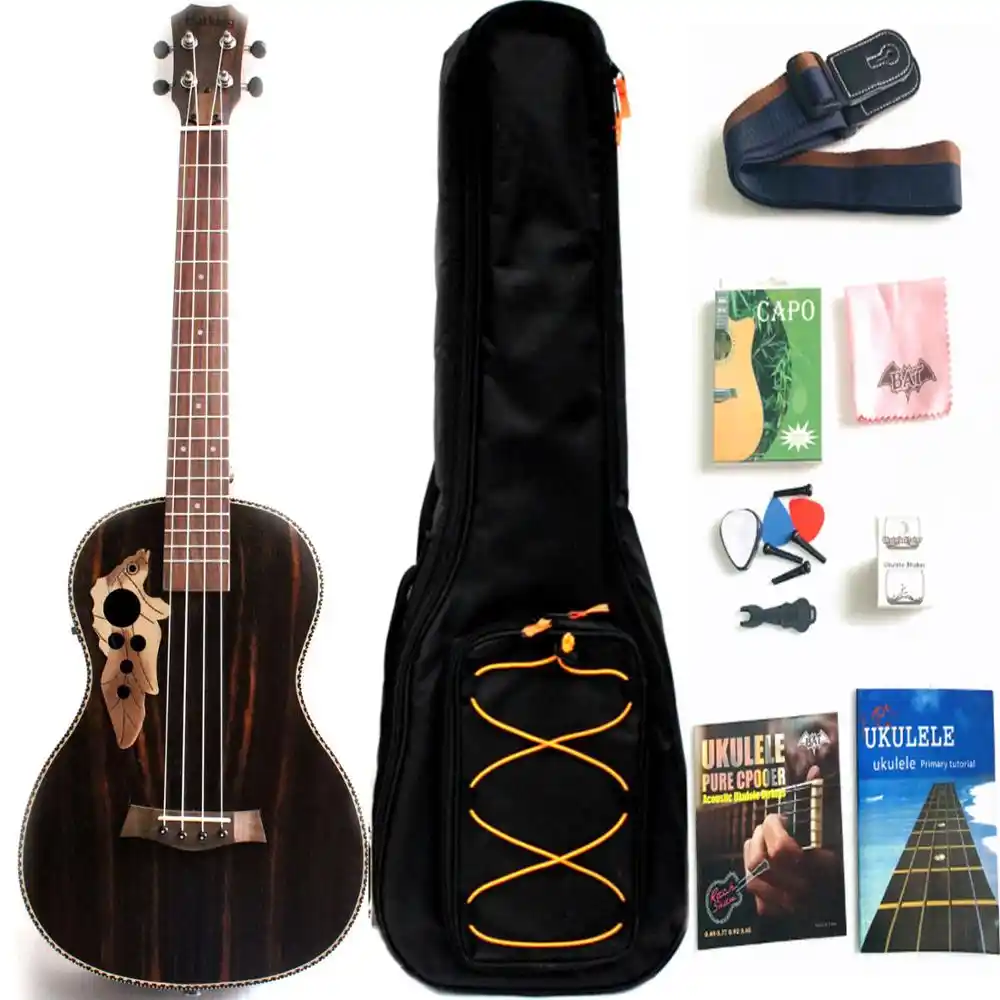 Caramel CB103 30 Inch High Gloss Zebra Wood Baritone Acoustic Electric