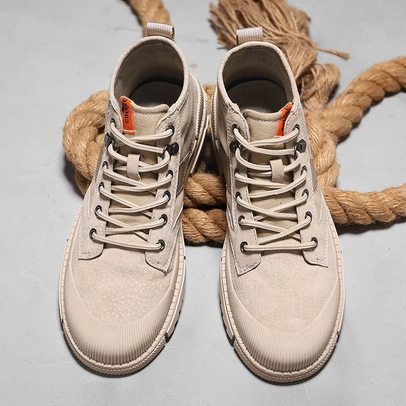

Martin Boots Men's Autumn Outdoor Mid-top Short Boots Work Shoes British Style Desert Boots Winter Hight-top Snow Boots Men's