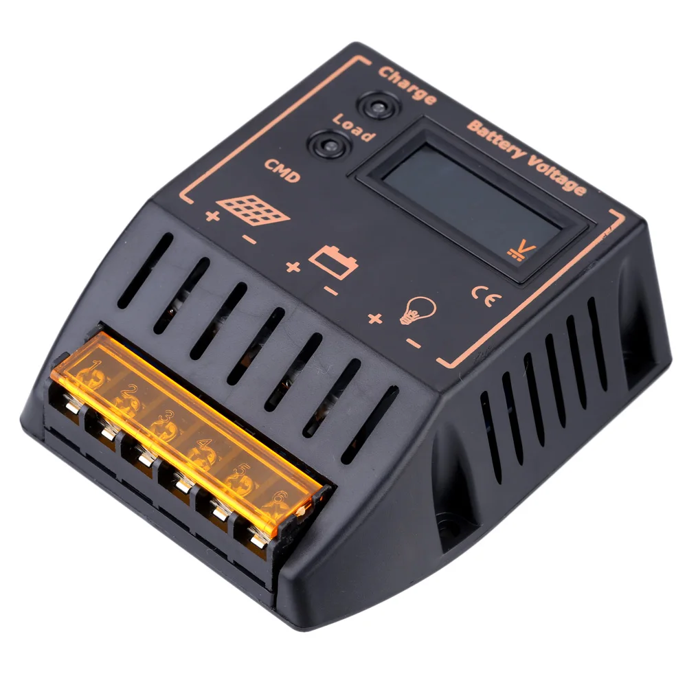 12V/24V LCD Display Solar Charge Controller Auto Regulator Solar Panel Battery System Solar Controller for Overcharge Protection
