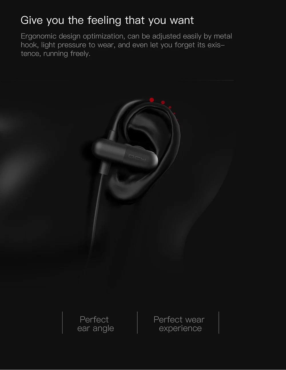 QCY QY11 HiFi 3D стерео наушники бас Музыка гарнитура bluetooth 4,1 беспроводные наушники спортивные ушные крючки