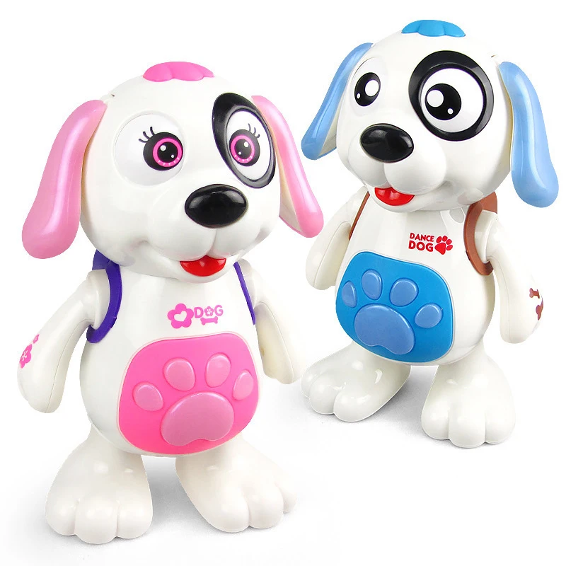 Cute Electric Toy Dog Music Light Dancing Robot Dog Walking Puppy Children's Interactive Toys 3 Years Old Educational Toys