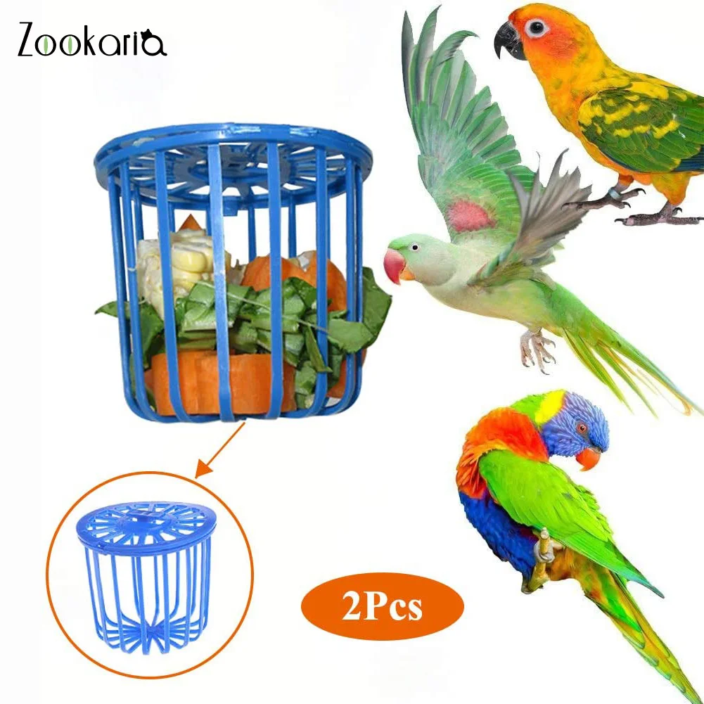 

2Pcs Creative Multi-Purpose Cage Hanging Toys Bird Fruit Vegetable Feeder Basket Parrot Feeder Pet Feeding Supplies Dropshipping