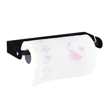 

Dropshipping Roll Paper Holder No-Drill Tissue Towel Rack Paper Towel Holders For Kitchen Bathroom Toilet Paper Towel Holder