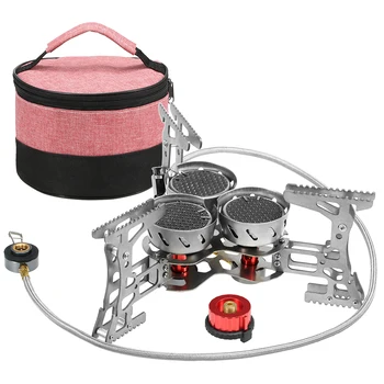 

8000W Windproof Camping Stove with Gas Cartridge Adapter For Camping Hiking Traveling Camping Equipment Survival multi-tool