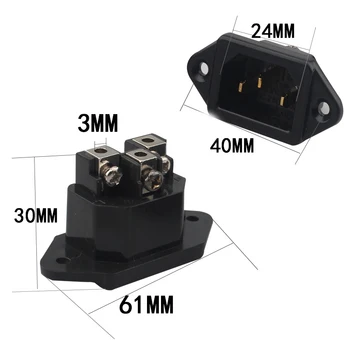 

No Welding Audio Adapter 4N Pure Copper Gold / Rhodium Plating IEC Input Connectors Amplifier CD Player