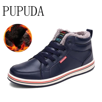 

PUPUDA winter new snow boots big size12 fashiong trend sneakers men casual shoes waterproof classic outdoor flat sport shoes