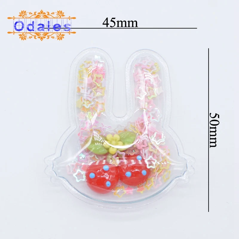 10Pcs Carrot Star Patches Sushi Dessert Mouse Applique Grapefruit Heart Accessory Cherry Rabbit BB Clips Decor Floret Strawberry