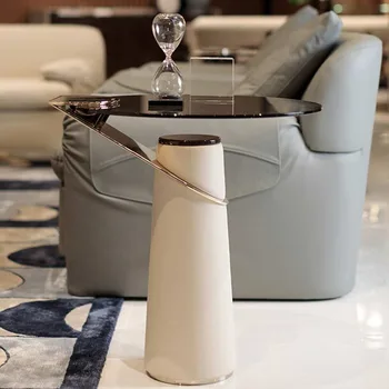 

CBMMART modern minimalist round luxury living room coffee table