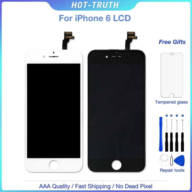 Продажа 10 шт. лот ЖК дисплей для iPhone 6 6s 6P 6s P экран дисплей дигитайзер сборка Замена Полный Бесплатная доставка