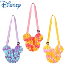

16cm Disney Mickey Minnie Pop its big anti-pressure push bubble Fidget toy bubble backpack Children's Christmas Gift