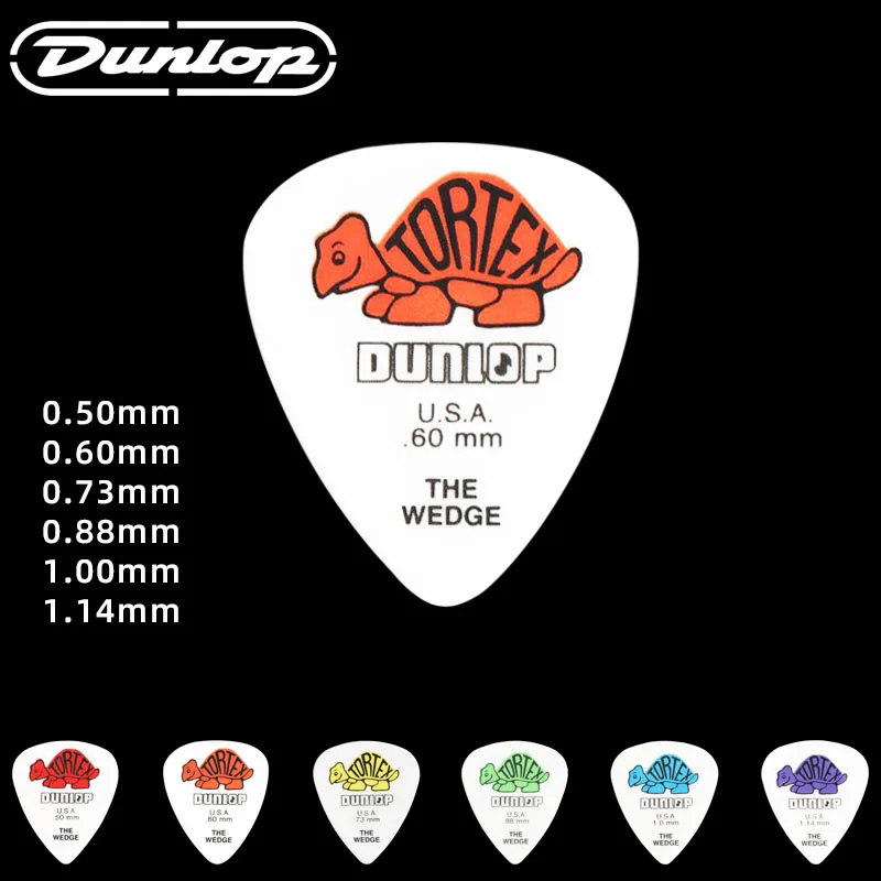 Materiale Tortex A Cuneo Dunlop Pick.424R. Spessore: 0.50/0.60/0.73/0.88/1.00/1.14Mm