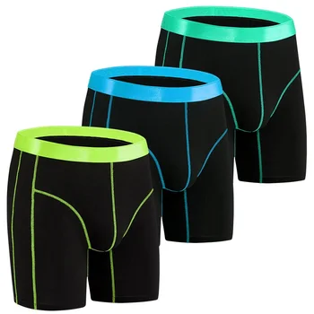 

Long Leg Boxers Underwear Outdoor Quality Bamboo Boxer Shorts Sports Underpants Plus US Size Sexy Pouch Panties jeans 50