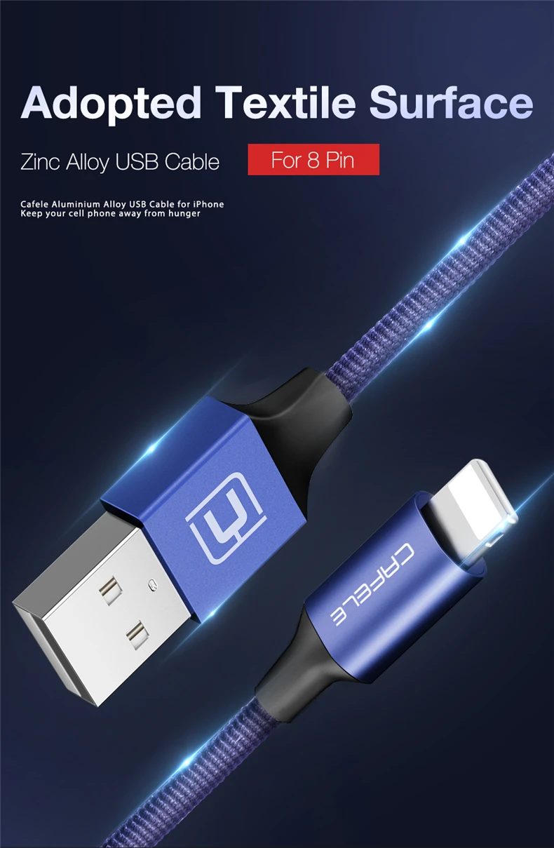 Нейлоновый Плетеный USB кабель 8 Pin usb зарядный Шнур для iPhone 7 Plus/7/6s Plus/6s/6plus/6/5S/5c/5