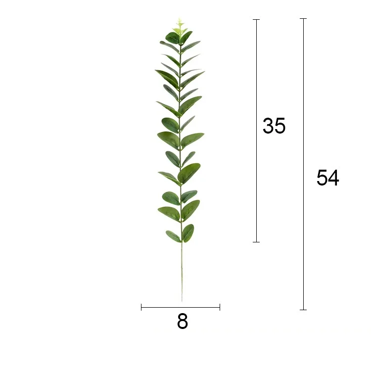 1 Домашнее искусственное украшение для сада растения эвкалипта одна ветка пластиковые искусственные растения эвкалипта Свадебные настольные Декорации для вечеринок - Цвет: 1