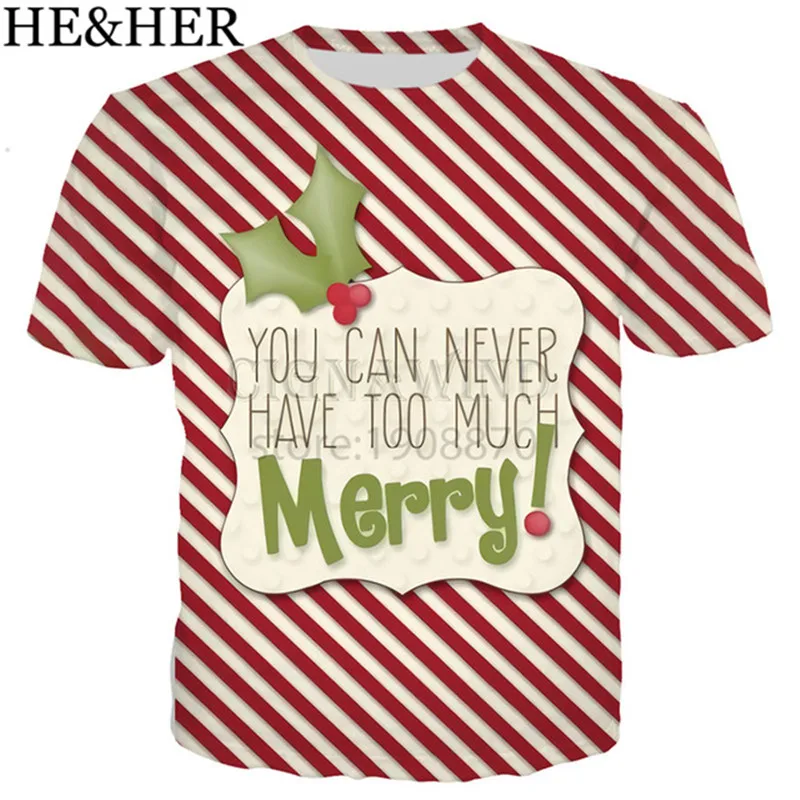 New arrive popular merry christmas t shirt men women 3D print fashion cool hip hop tshirt streetwear casual summer tops