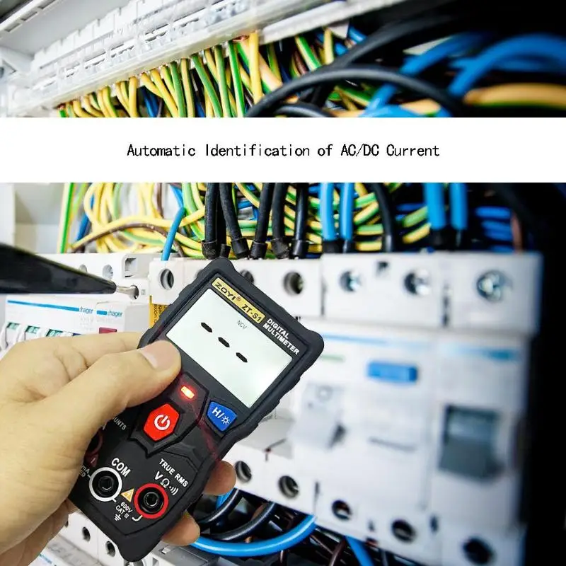 Мультиметры True RMS цифровой вольтметр AC/DC измеритель напряжения ток тестер автоматическое умное распознавание портативный Амперметр детектор