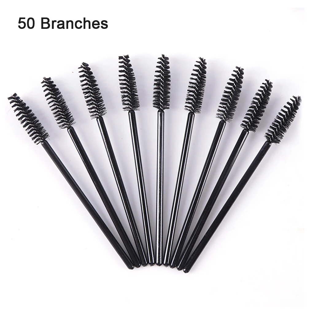 12(50PCS) 1 шт./10 шт./50 шт. одноразовые мини-кисти для ресниц, тушь для ресниц, аппликатор, палочка для макияжа, кисти для глаз, губ, косметика, кисти - Handle Color: 12(50PCS)