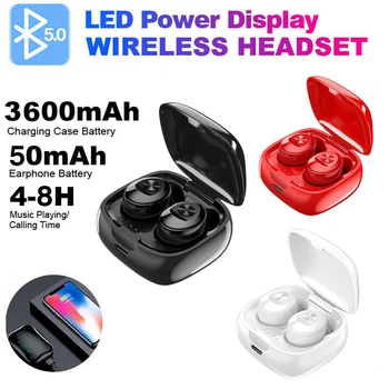 

TWS Bluetooth 5.0 Earphone Stereo Wireless Headphone HIFI Sound Sport Handsfree Gaming Headset 3600mAh Power Bank Fone De Ouvido