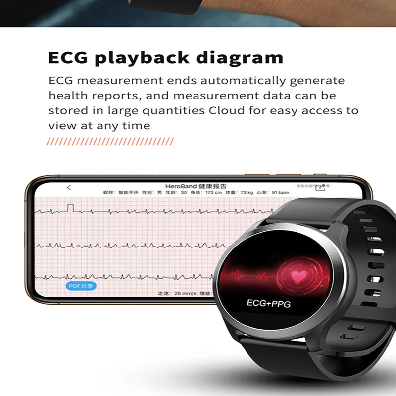  Congdi Z03 ECG PPG Smart Watches Men Blood Pressure Heart Rate Monitor смарт часы Passometer Smartw - 32964289445