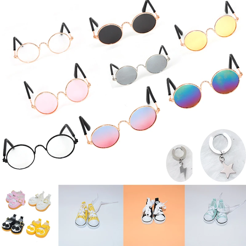 Mini Plush Doll Accessories Pet Glasses for 20cm Xiao zhan Korea EXO Idol Plush Dolls Canvas Shoes Leather Shoes Fans Collection