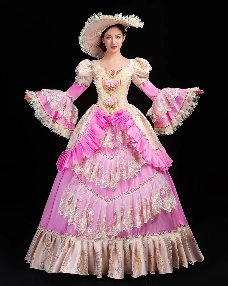 Элитные корт рококо барокко Marie Antoinette Бальные платья 18 век Ренессанс, платье для женщин