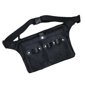 

Leopard Print Black Salon Hairdressing Scissors Kit Bag Scissors Pockets Multifunction Hairstylist Bag Pouch Holder Tool