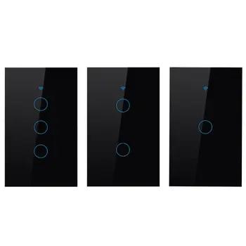 

Wifi Smart Light Switch Voice Control Touch Wireless Wall Panel for Alexa Google