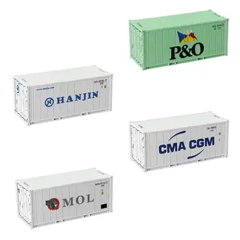 3pcs HO Scale 20ft 1:87 Hi-Cube Refrigerator 1:87 20' Reefer Container for Freight Car C8727 Railway Modeling