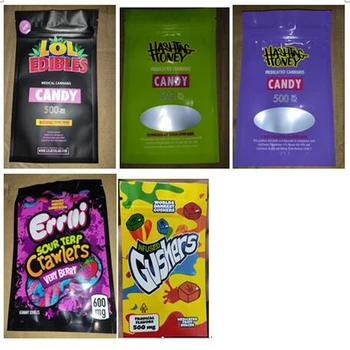 

Newest Arrival Holographic Color Multiple Sizes Resealable Smell Proof Bags Foil Bag Flat Ziplock Bag For Party Favor Food