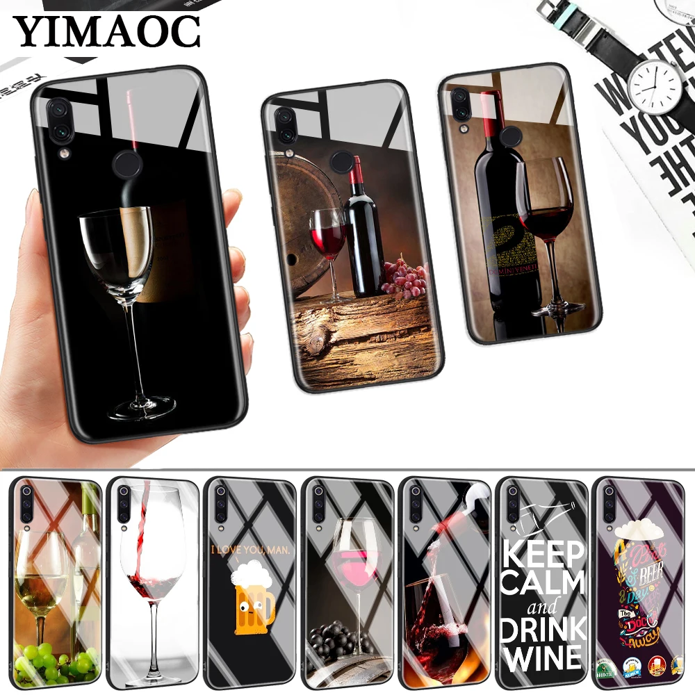 Keep Calm Drink Bear Wine Glass Case for Xiaomi 8 Lite 9 A1 A2 5X 6X F1 Redmi 4X 6A Note 5 6 7 Pro |