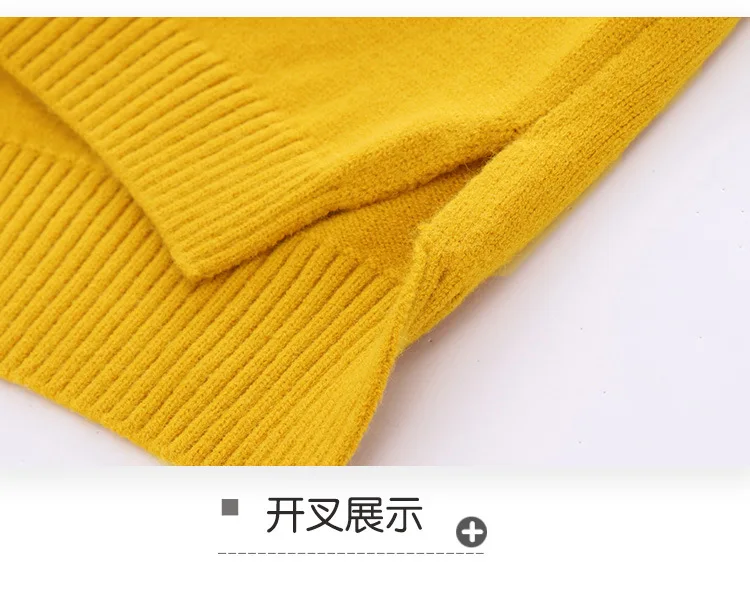 Свитер для девочек г. Осенне-зимний стильный универсальный детский пуловер в Корейском стиле хлопковая трикотажная одежда для девочек