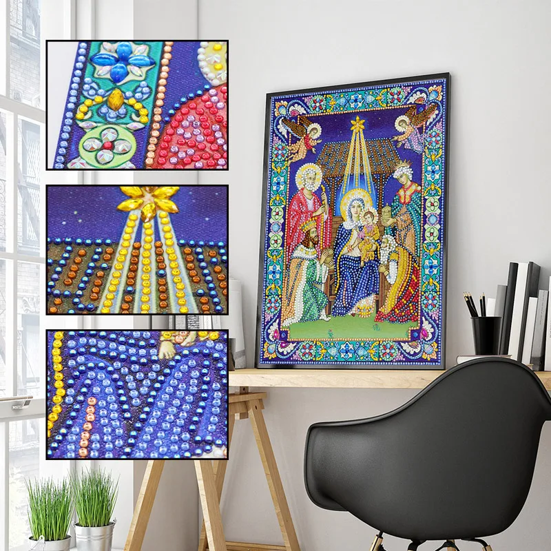DIY 5D Diamond Embroidery Icon Series People Bead Diamond Painting Pearl Crystal Glass Mosaic Orthodox New Sale (1)